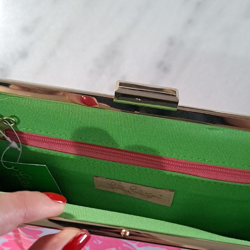 Lily Pulitzer Pink Floral Clutch Bag - Picture 5 of 5
